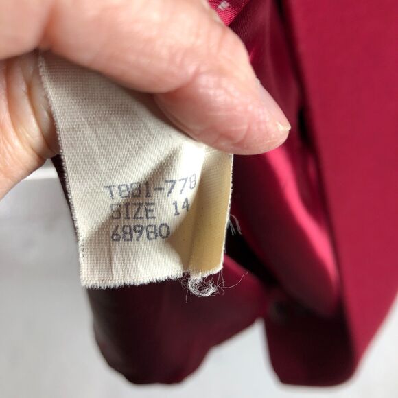 Pendleton Vintage Trench Coat Womens Size 14 Maroon Red 100% Wool Made in USA - Picture 7 of 14